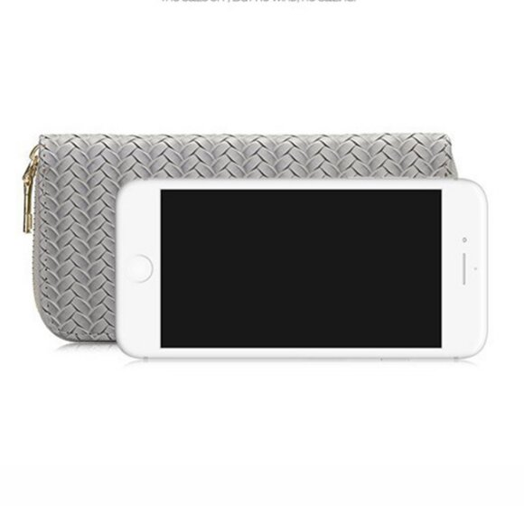 Trendy Vegan Leather Woven Pattern Zipper Wallet by Zenana - Picture 10 of 14